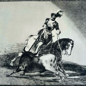 CHARLES THE FIFTH Original Antique Vintage Fine Art GOYA Print of Etching 1960’s